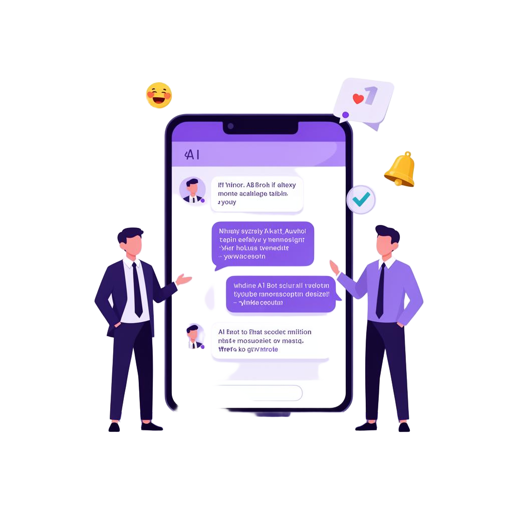 People collaborating with AI chat assistant